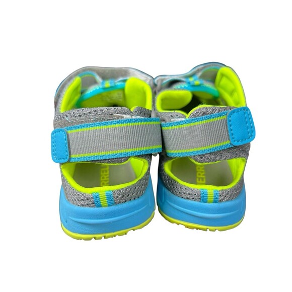 Merrell Hydro‎ Quench Water Sandals Kids Size 4M Gray Blue Yellow NWT Summer - Picture 6 of 10
